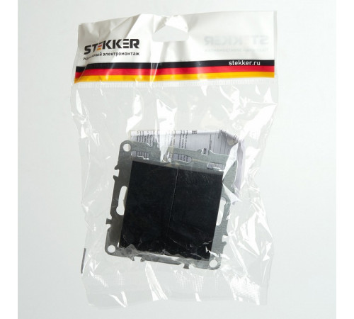 Выключатель 2-клавишный Stekker Эрна PSW10-9104-03 49149 Выключатель 2-клавишный Stekker Эрна PSW10-9104-03 49149