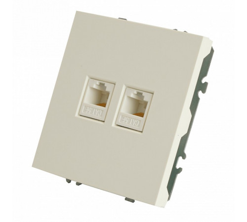 Розетка компьютерная 2-местная RJ-45 Stekker RST00-5111-01 Эмили 49874