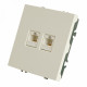 Розетка компьютерная 2-местная RJ-45 Stekker RST00-5111-01 Эмили 49874