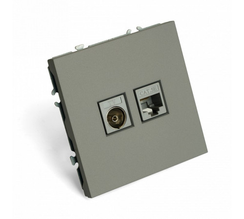 Розетка TV + компьютерная RJ-45 Stekker Эмили RST00-5106-10 49950 Розетка TV + компьютерная RJ-45 Stekker Эмили RST00-5106-10 49950