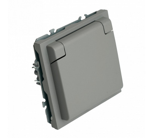 Розетка 1-местная с крышкой и защитными шторками Stekker Эмили RST16-5113-10 49956 Розетка 1-местная с крышкой и защитными шторками Stekker Эмили RST16-5113-10 49956
