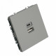Розетка 2-местная USB + Type C Stekker Эмили RST10-5115-10 49957