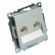 Розетка компьютерная 2-местная RJ-45 Stekker Катрин GLS00-7109-03 50005