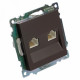 Розетка компьютерная 2-местная RJ-45 Stekker Катрин GLS00-7109-04 50006