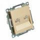 Розетка компьютерная 2-местная RJ-45 Stekker Катрин GLS00-7109-08 50009
