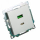 Розетка 2-местная USB + type C Stekker Катрин GLS10-7116-03 50054