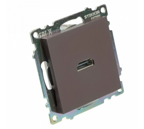 Розетка HDMI 2.1 Type A Stekker Катрин GLS00-7118-04 50064 Розетка HDMI 2.1 Type A Stekker Катрин GLS00-7118-04 50064