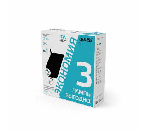 Лампа светодиодная Gauss Filament E14 7W 4100K 104901207T Лампа светодиодная Gauss Filament E14 7W 4100K 104901207T