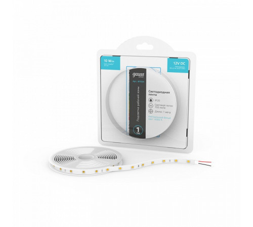 Светодиодная лента Gauss 12В 5050 10Вт/м 4000K 1м IP20 BT034