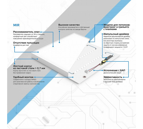 Потолочный светильник Gauss Mir G1-A0-00070-01G02-2003550