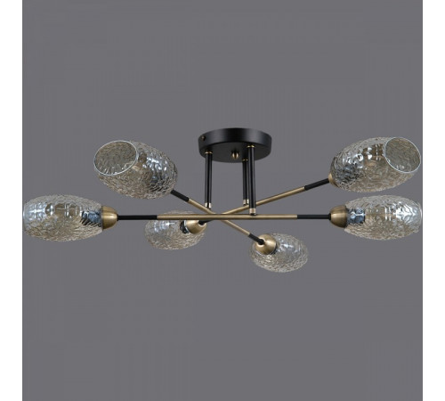 Люстра на штанге Illumico IL0255-6CSQ-79 BK AB Люстра на штанге Illumico IL0255-6CSQ-79 BK AB