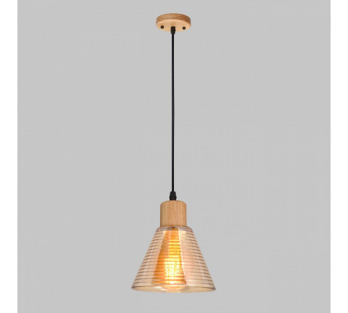 Подвесной светильник IMEX MD.5870-1-P-WOOD+BK
