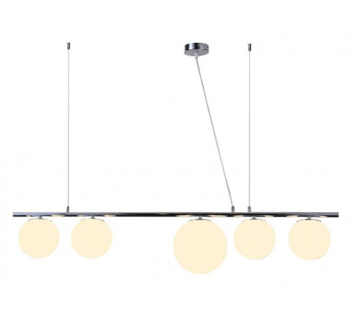 Подвесная люстра Lumina Deco Baristica LDP 6012-5 CHR+WT Подвесная люстра Lumina Deco Baristica LDP 6012-5 CHR+WT