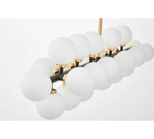 Люстра на штанге Lumina Deco Marsiada LDP 6033-24 BK+GD