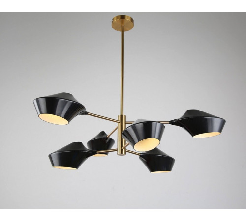 Подвесная люстра Lumina Deco Romina LDP 6037-6 BK+GD Подвесная люстра Lumina Deco Romina LDP 6037-6 BK+GD