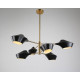 Подвесная люстра Lumina Deco Romina LDP 6037-6 BK+GD