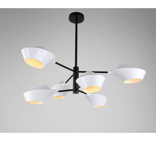 Подвесная люстра Lumina Deco Romina LDP 6037-6 WT+BK Подвесная люстра Lumina Deco Romina LDP 6037-6 WT+BK