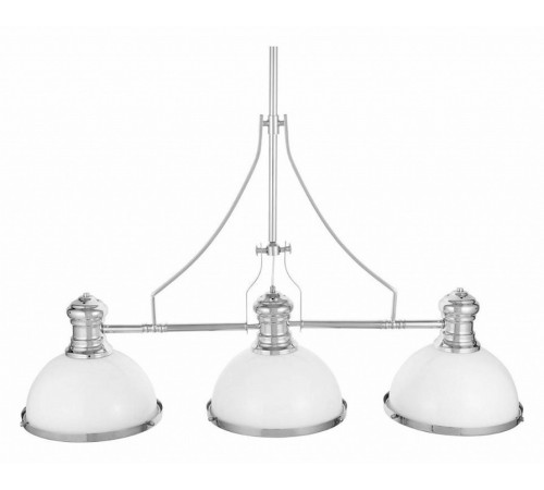 Подвесная люстра Lumina Deco Ettore LDP 710-3 WT+CHR Подвесная люстра Lumina Deco Ettore LDP 710-3 WT+CHR