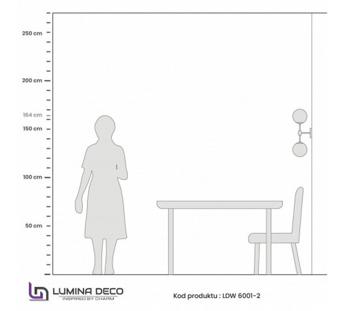 Бра Lumina Deco Zodiak LDW 6001-2 BK+WT