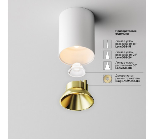 Накладной светильник Maytoni Alfa LED C064CL-8W2.7K-RD-WB Накладной светильник Maytoni Alfa LED C064CL-8W2.7K-RD-WB