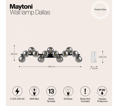 Настенный светильник Maytoni Dallas MOD547WL-13B
