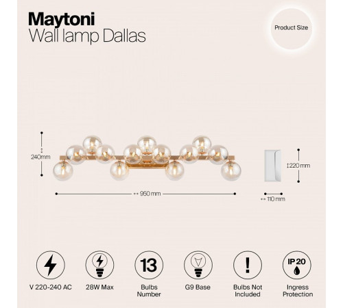 Бра Maytoni Dallas MOD547WL-13G