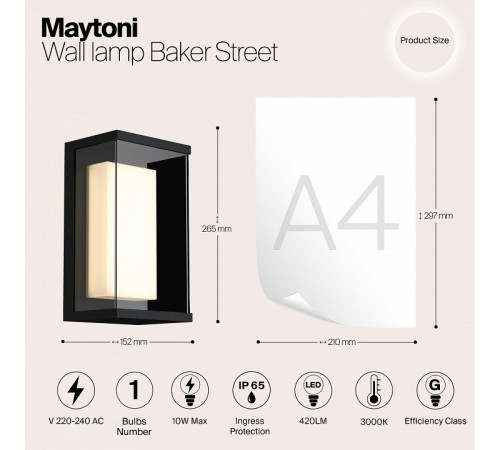 Бра Maytoni Baker Street O021WL-L10B4K