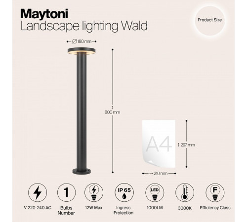 Уличный светильник Maytoni Wald O420FL-L12GF1