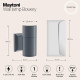 Уличный настенный светильник Maytoni Bowery O574WL-01GR