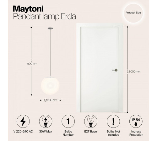 Уличный подвесной светильник Maytoni Erda O594PL-01B