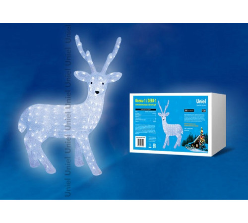 Фигура олень Uniel ULD-M6393-200/STA WHITE IP20 DEER-1 11036 Фигура олень Uniel ULD-M6393-200/STA WHITE IP20 DEER-1 11036