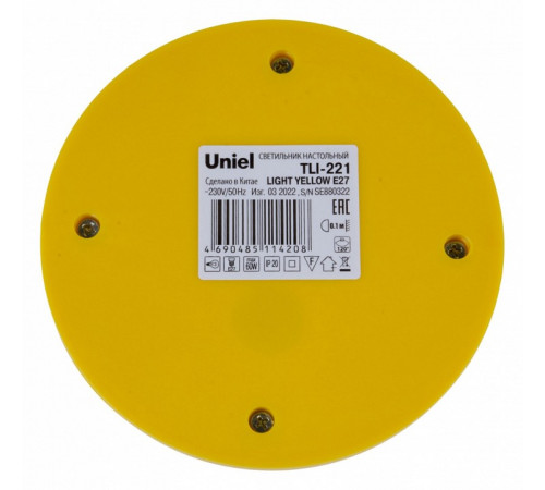Настольная лампа (UL-00004506) Uniel TLI-221 Light Yellow E27 Настольная лампа (UL-00004506) Uniel TLI-221 Light Yellow E27