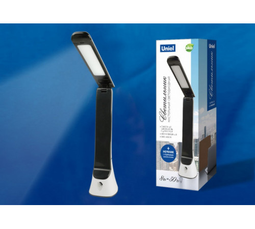 Настольная лампа Uniel (UL-00006474) TLD-564 White-Black/LED/500Lm/3000-6000K/Dimmer/NightLight Настольная лампа Uniel (UL-00006474) TLD-564 White-Black/LED/500Lm/3000-6000K/Dimmer/NightLight