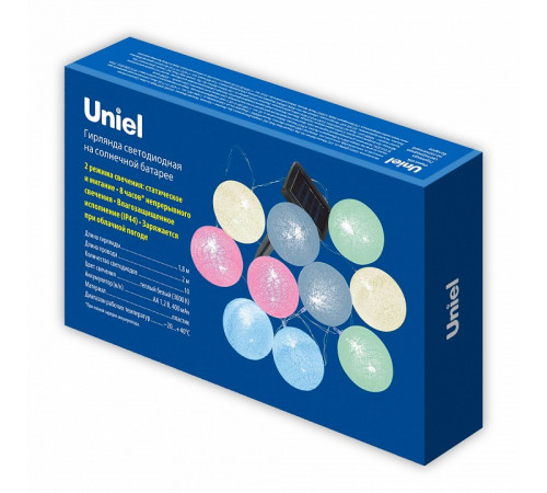 Гирлянда на солнечной батарее Uniel USL-S-139/PM2000 COTTON BALLS UL-00010436