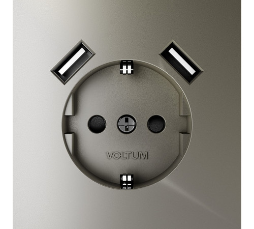 Розетка с USB, А+А Voltum S70 VLS040404