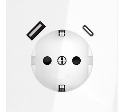Розетка с USB, A+C Voltum S70 VLS040501