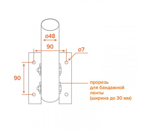 Кронштейн универсальный для консольного светильника Wolta К1Н-0-025-СМ Кронштейн универсальный для консольного светильника Wolta К1Н-0-025-СМ