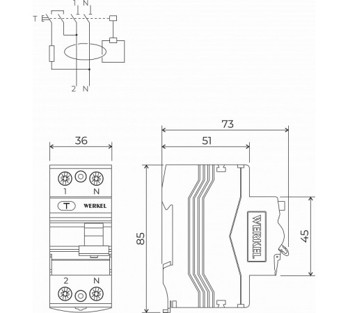 Устройство защитного отключения Werkel 4690389202803 W912P404 a065618 Устройство защитного отключения Werkel 4690389202803 W912P404 a065618