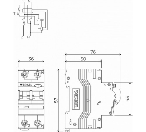 Дифференциальный автомат Werkel 4690389201752 W922P164 a065619