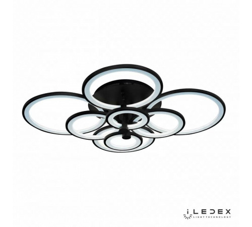 Потолочная светодиодная люстра iLedex Ring A001/8 BK Потолочная светодиодная люстра iLedex Ring A001/8 BK