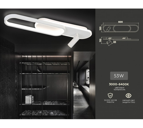 Настенно-потолочный светодиодный светильник с пультом Ambrella Light Comfort FL5108 Настенно-потолочный светодиодный светильник с пультом Ambrella Light Comfort FL5108