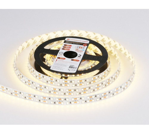 Светодиодная лента двухрядная Ambrella Light LED Strip 12В 2835 19,2Вт/м 3000K 5м IP20 GS1601