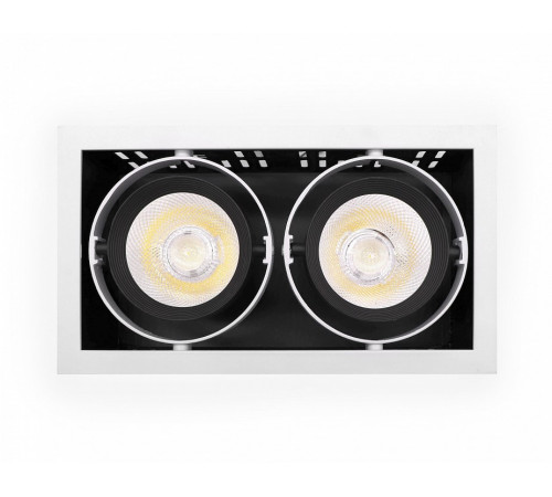 Встраиваемый светильник Ambrella Light T812 BK/CH 2*12W 4200K Встраиваемый светильник Ambrella Light T812 BK/CH 2*12W 4200K