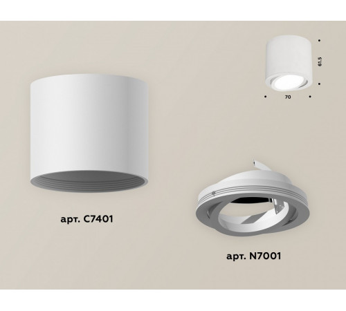 Накладной поворотный светильник Ambrella Light Techno XS7401001 (C7401, N7001)