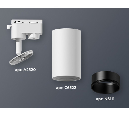 Трековый однофазный светильник Ambrella Light Track System XT6322021 (A2520, C6322, N6111)