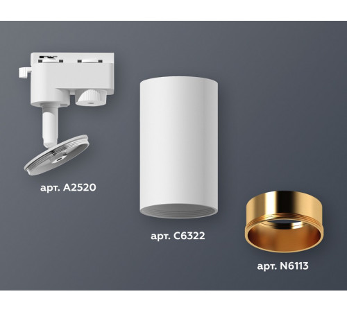 Трековый однофазный светильник Ambrella Light Track System XT6322023 (A2520, C6322, N6113)