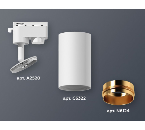 Трековый однофазный светильник Ambrella Light Track System XT6322044 (A2520, C6322, N6124)