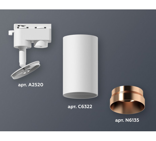 Трековый однофазный светильник Ambrella Light Track System XT6322065 (A2520, C6322, N6135)