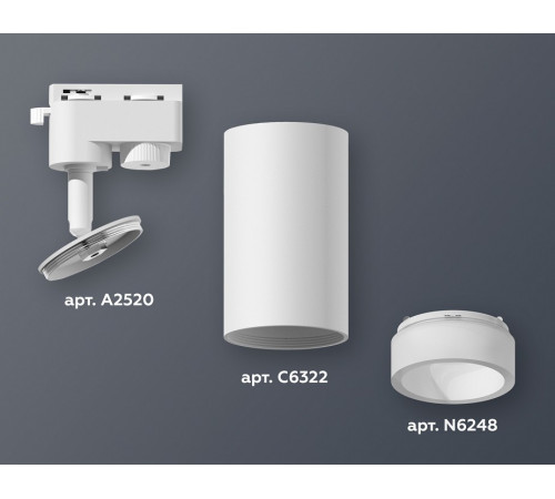 Трековый однофазный светильник Ambrella Light Track System XT6322160 (A2520, C6322, N6248)