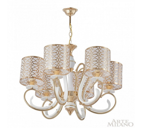 Подвесная люстра Arte Milano Florentia-1237 301237/6 Wh/Gd Подвесная люстра Arte Milano Florentia-1237 301237/6 Wh/Gd